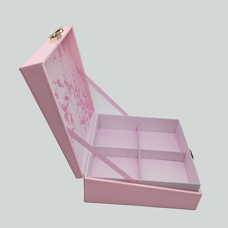 Custom Pink Color Cosmetics Storage Paper Gift Packaging Box
