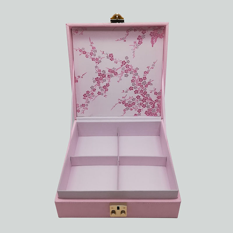 Custom Pink Color Cosmetics Storage Paper Gift Packaging Box