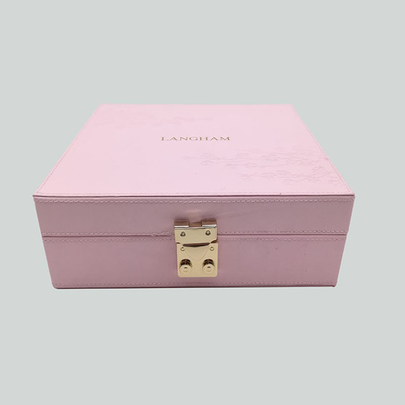 Custom Pink Color Cosmetics Storage Paper Gift Packaging Box