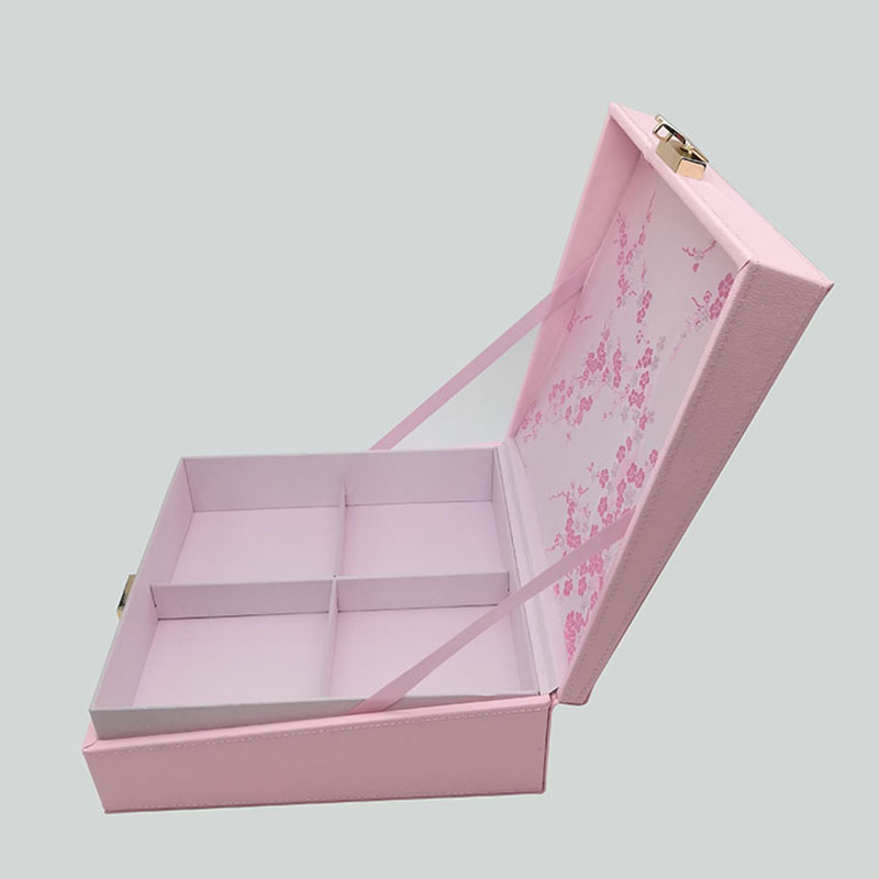Custom Pink Color Cosmetics Storage Paper Gift Packaging Box