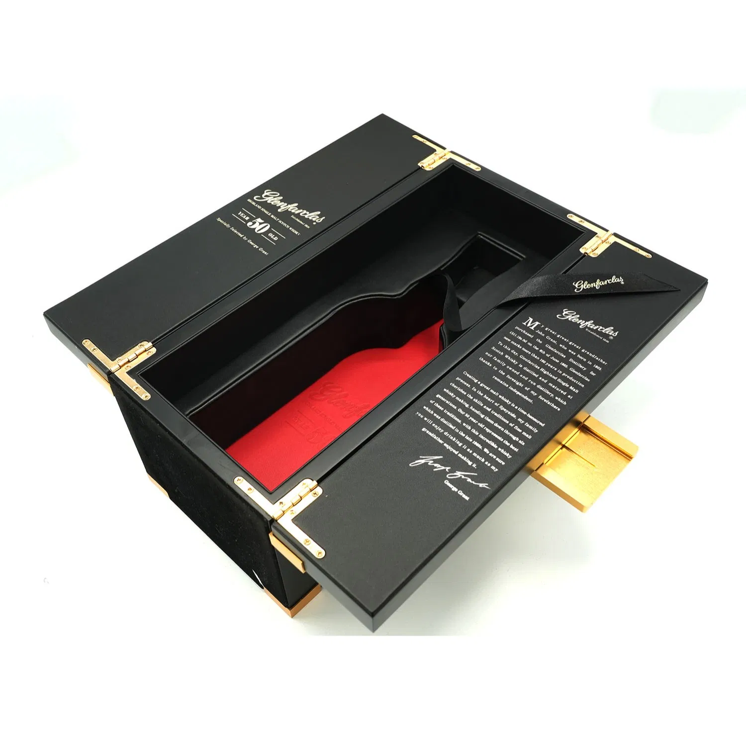 Custom Red Wine Packaging Wooden Gift Box Single Wine Box with Paint Style