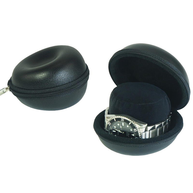 Custom Travel Leather Zipper Watch Gift Packaging Storage Box
