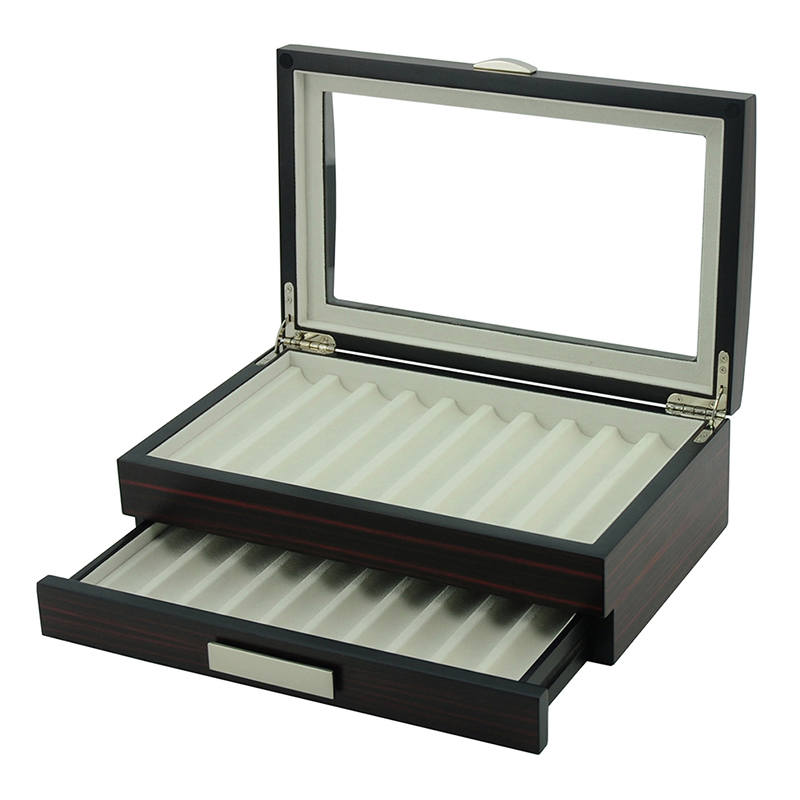 Custom Wooden Packaging Boxes Pen Gift Box with Storage