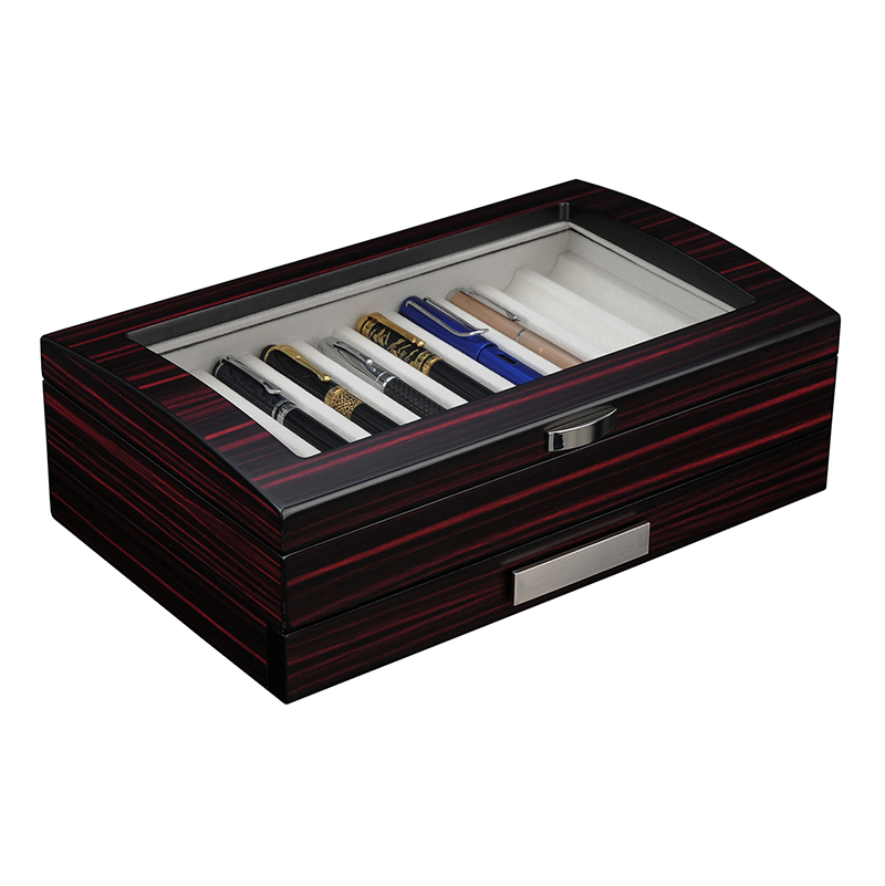 Custom Wooden Packaging Boxes Pen Gift Box with Storage