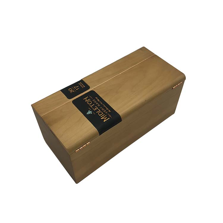 Customized Design High End Single Bottle Cylinder Wooden Wine Box