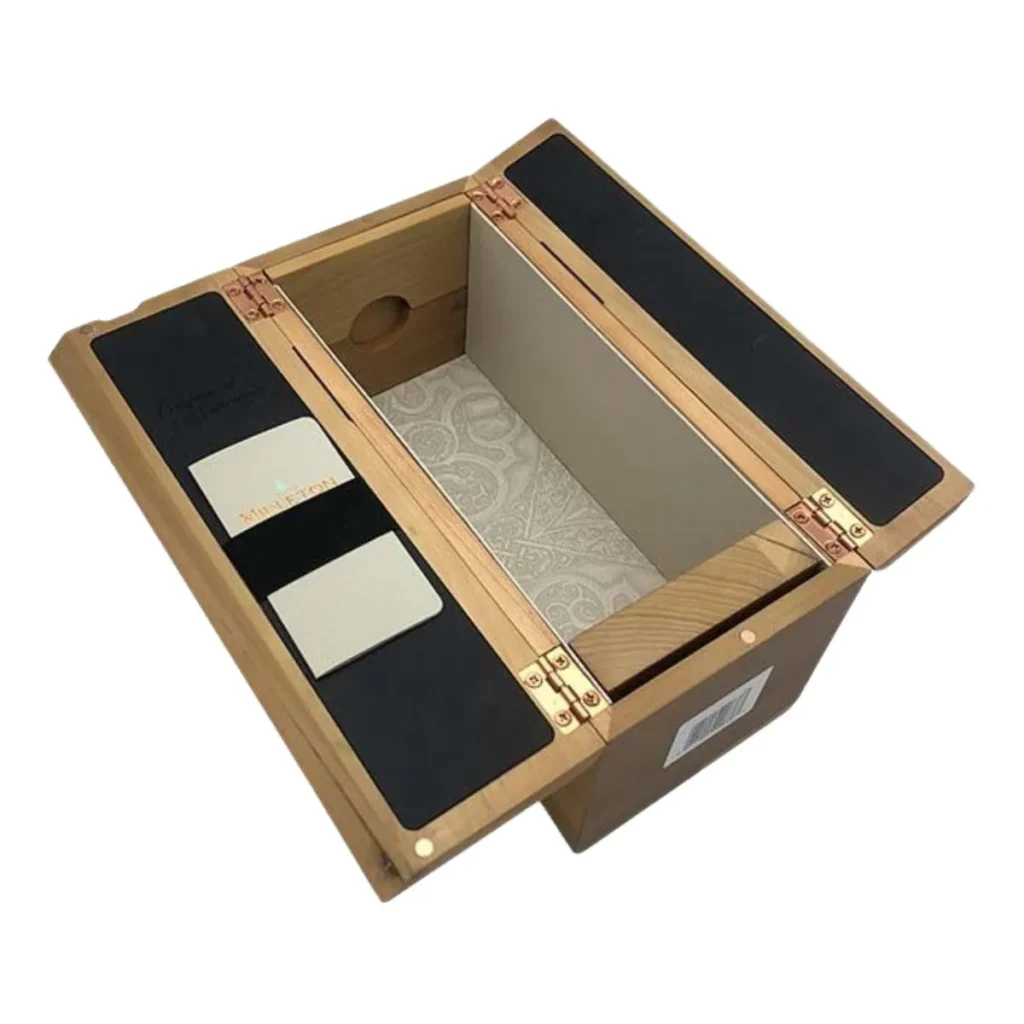 Customized Design High End Single Bottle Cylinder Wooden Wine Box