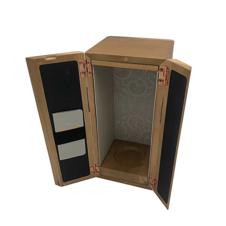 Customized Design High End Single Bottle Cylinder Wooden Wine Box
