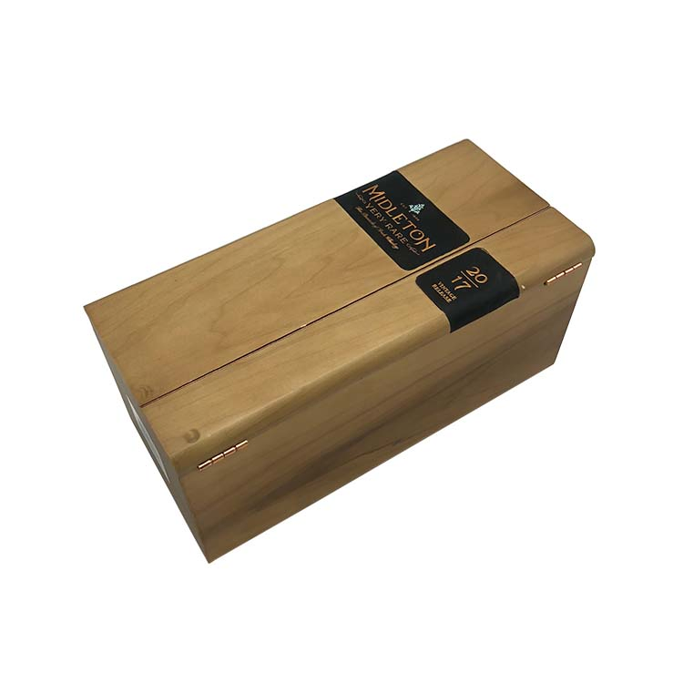 Customized Design High End Single Bottle Cylinder Wooden Wine Box
