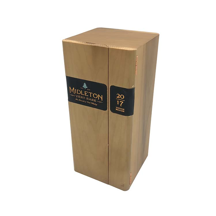Customized Design High End Single Bottle Cylinder Wooden Wine Box