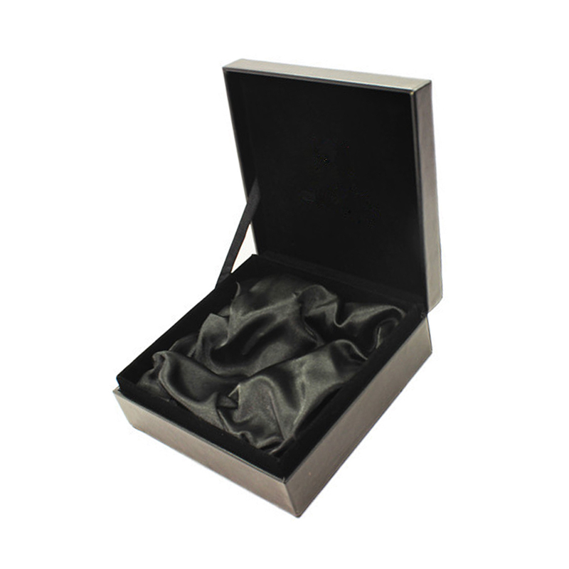 Customized Design Square Black PU Leather Perfume Gift Packaging Box