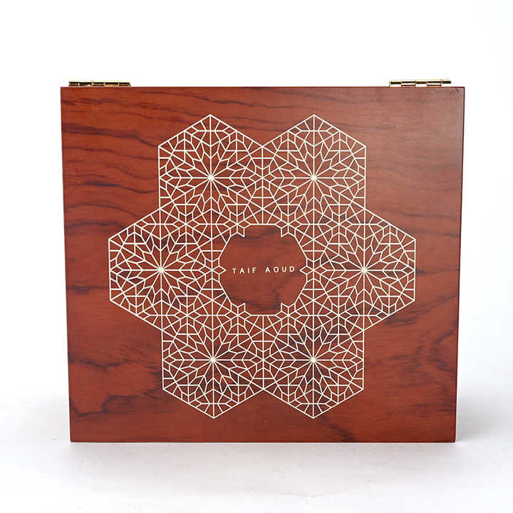 Customized High-End Boutique Cosmetics Flip Gift Box Customized Wooden Perfume Storage Box