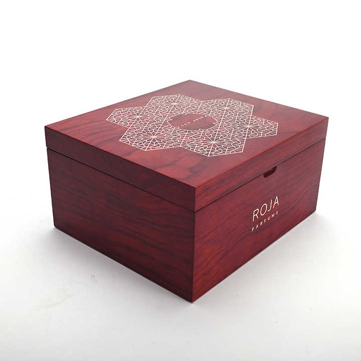 Customized High-End Boutique Cosmetics Flip Gift Box Customized Wooden Perfume Storage Box