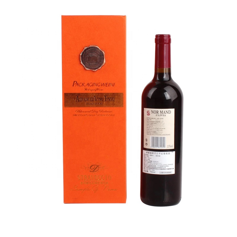 Customized High End Paper Wine Bottle Packaging Storage Box