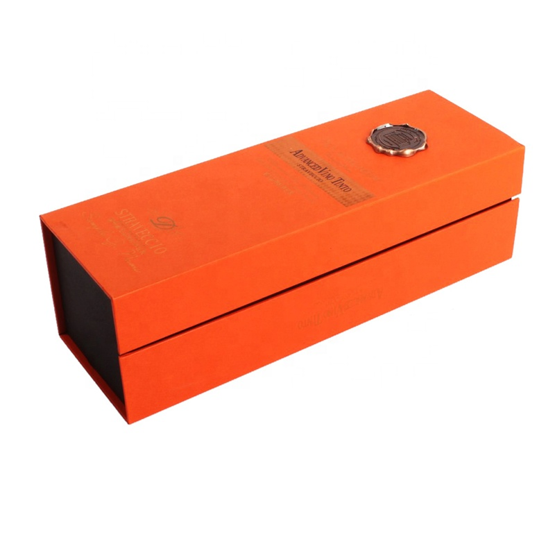 Customized High End Paper Wine Bottle Packaging Storage Box