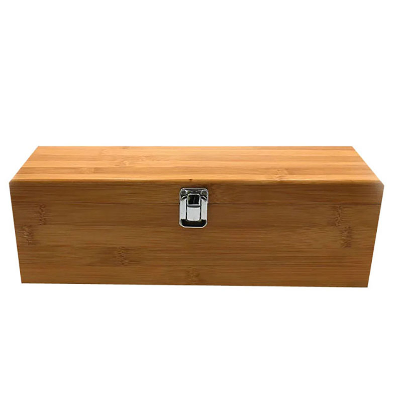 Customized High End Rectangle Luxury Bamboo Wooden Wine Gift Box