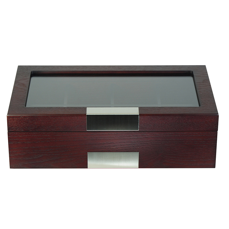 Customized Simple Wooden 8 Compartment Tea Box Exquisite Gift Box