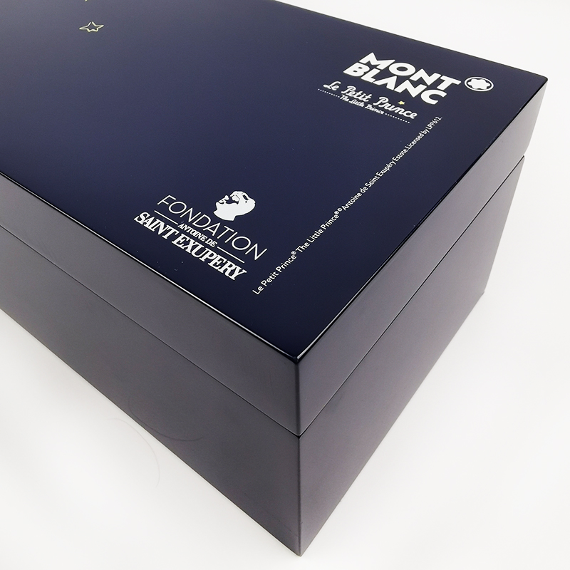 Elegant Blue Shine Wooden Jewelry Box with Gift Wrap