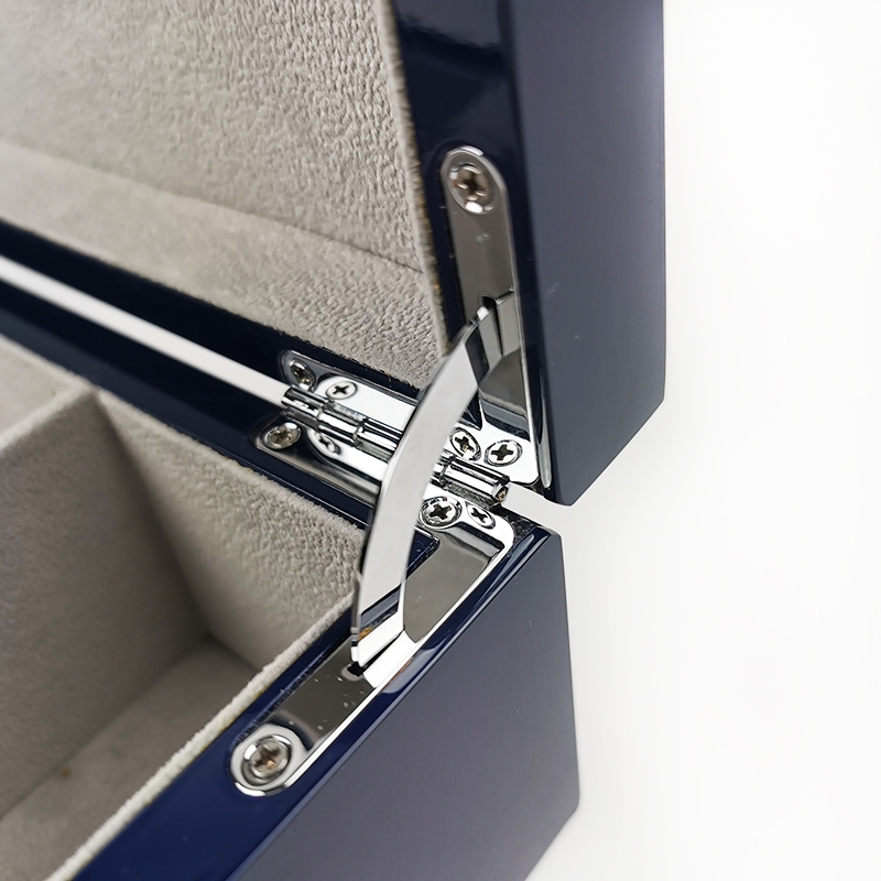 Elegant Blue Shine Wooden Jewelry Box with Gift Wrap