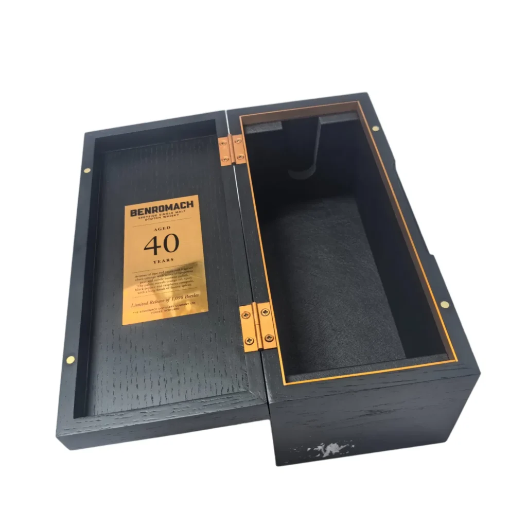 Elegant Custom Matte Solid Wood Wine Box for Red Wine and Whisky