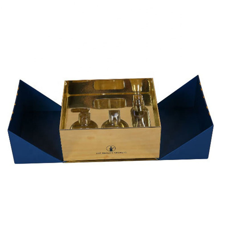 High End Door Opening Style Ribbon Gift Packaging Box with Logo Printing