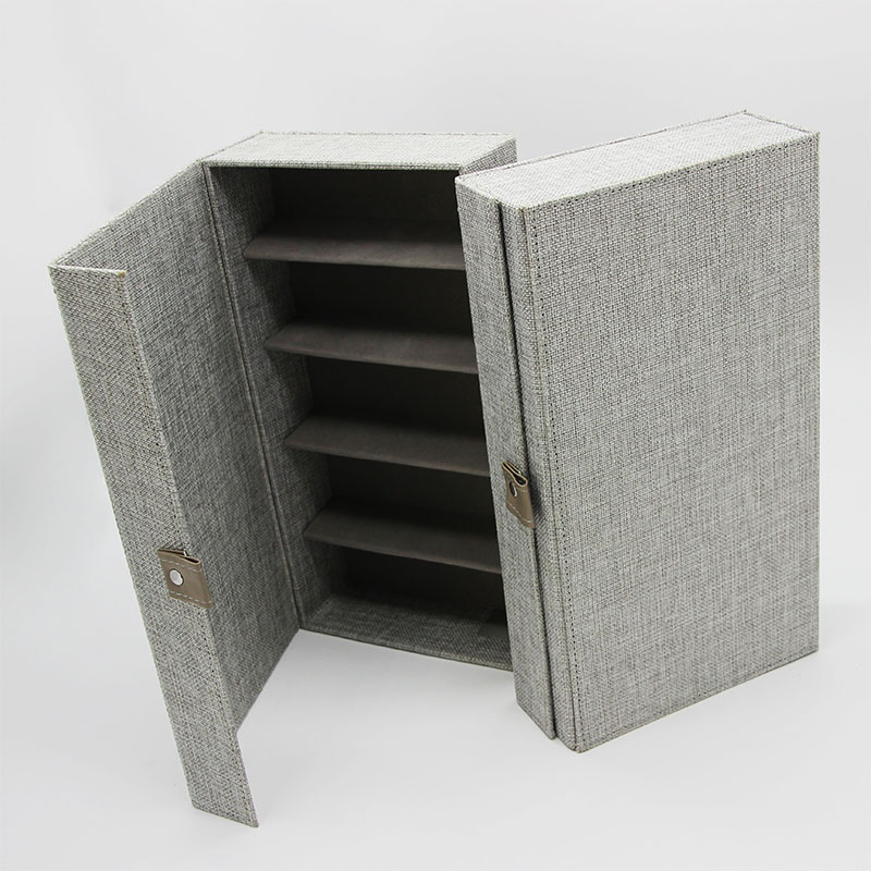 High End Fashion All-Inclusive Linen Leather Rectangular Leather Gift Tea Box