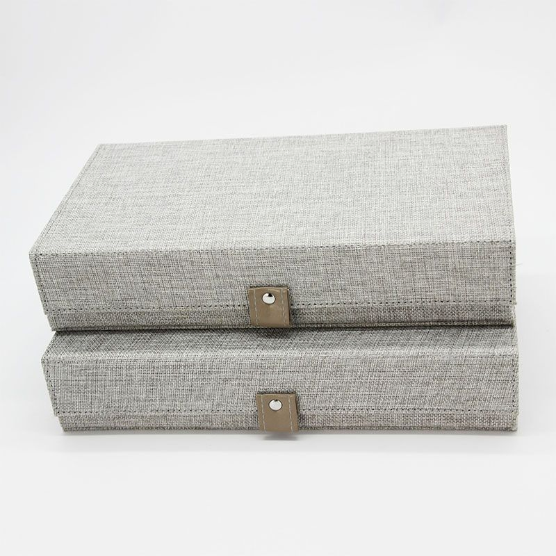 High End Fashion All-Inclusive Linen Leather Rectangular Leather Gift Tea Box