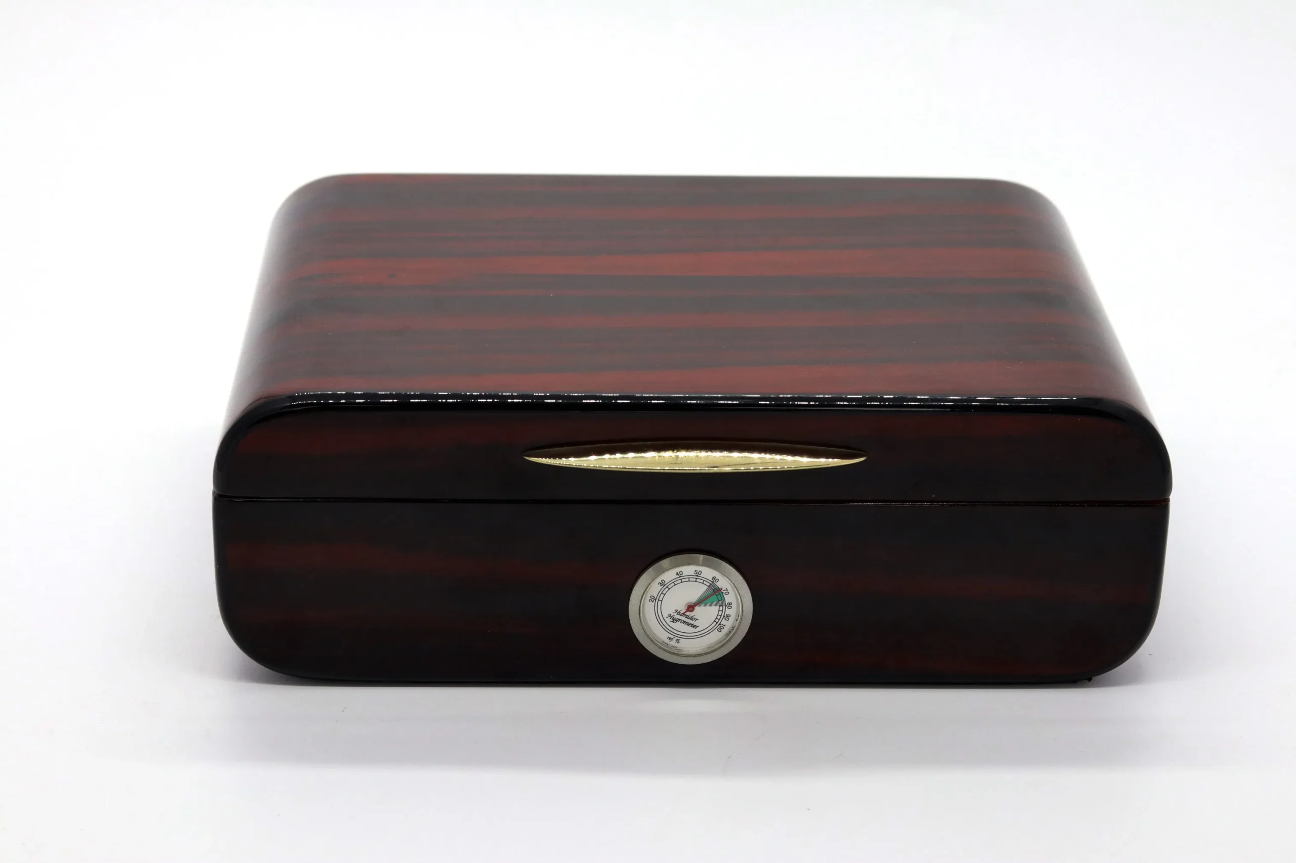 High Glossy Painted Wooden Cigar Humidor Box PU Lacquer Cigar Box with Texture