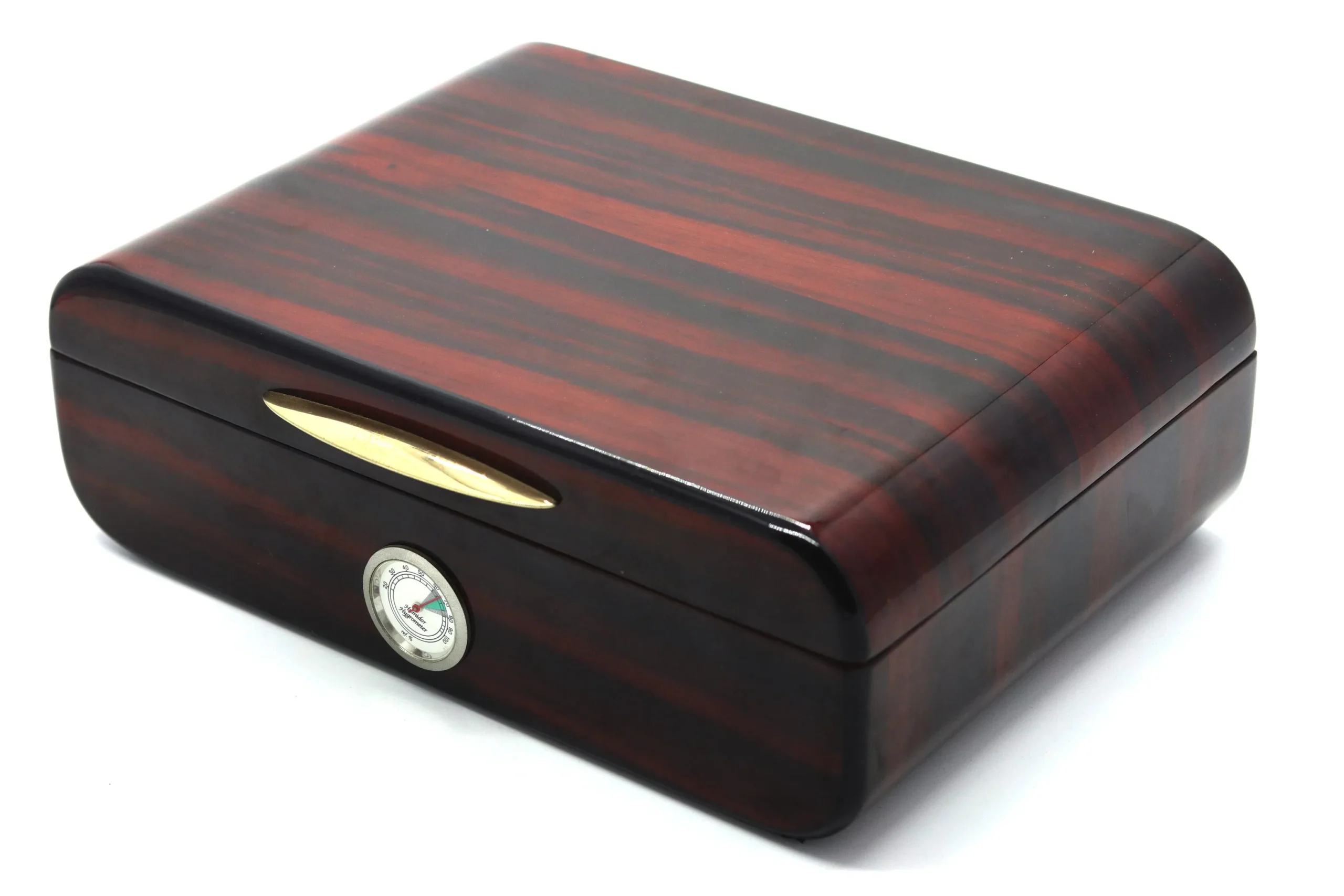 High Glossy Painted Wooden Cigar Humidor Box PU Lacquer Cigar Box with Texture