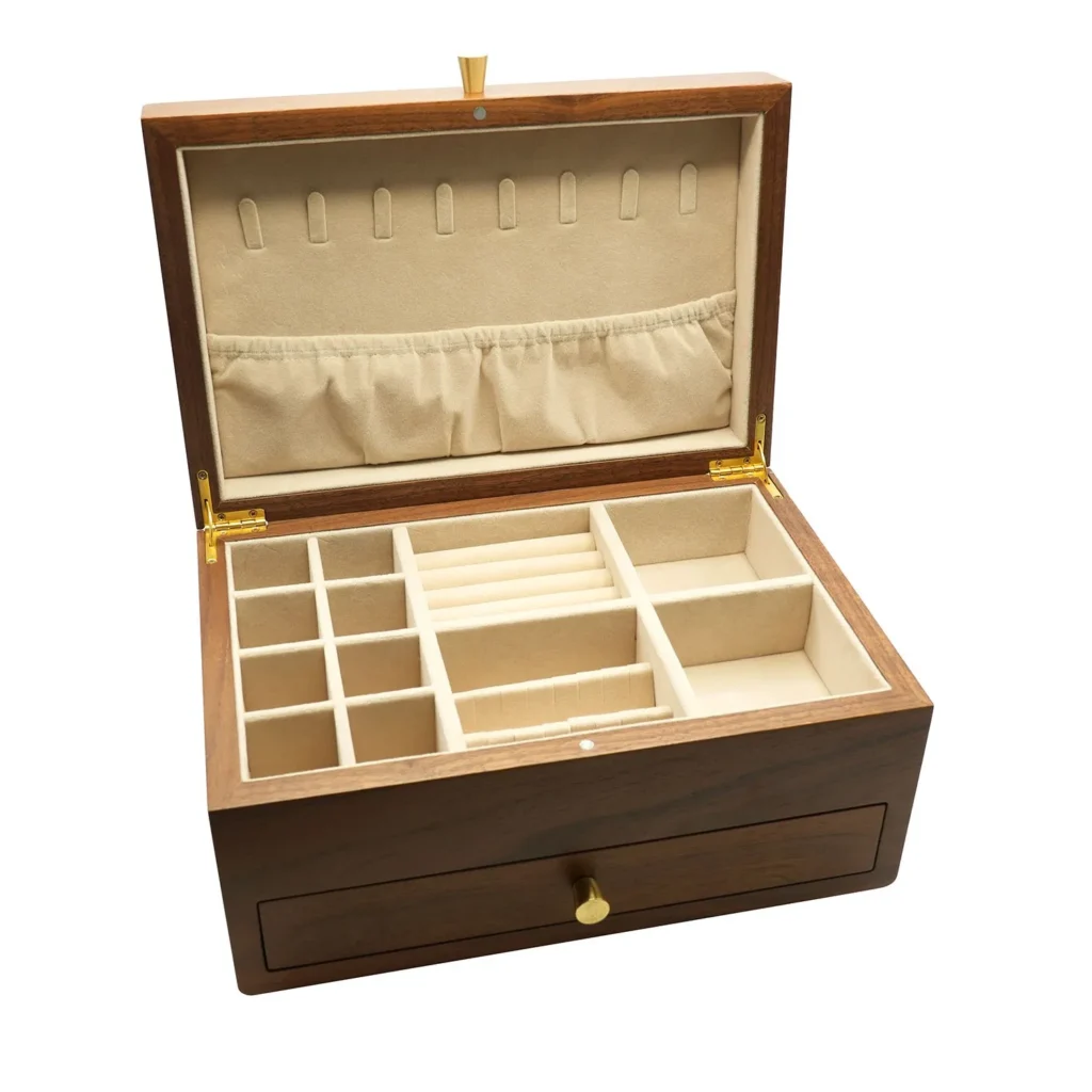 High Grade Luxury Double Jewelry Box Necklace Earrings Ring Storage Box for Weddings