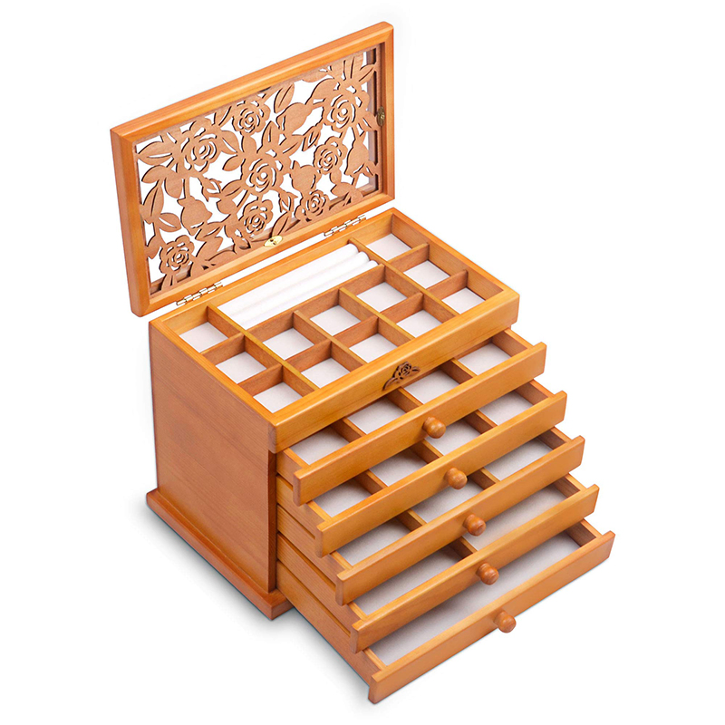 Hot Fashion Solid Wooden Jewelry Box for Storing Jewelry / Ring / Bracelet / Earrings