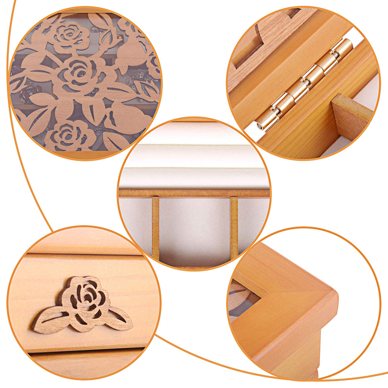 Hot Fashion Solid Wooden Jewelry Box for Storing Jewelry / Ring / Bracelet / Earrings