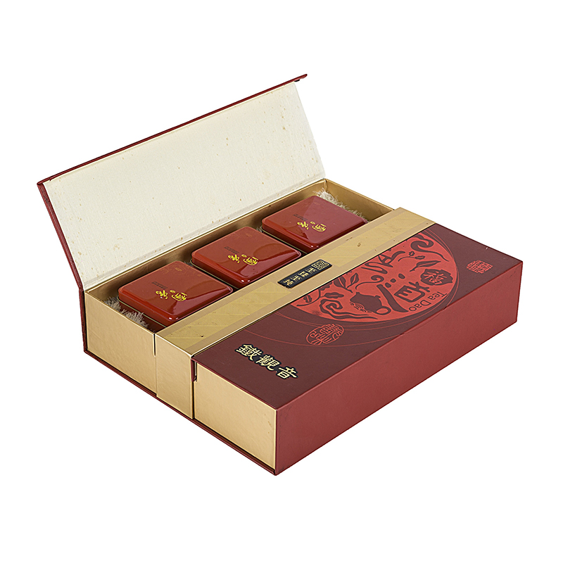 Hot Luxury Cardboard Paper Packaging Flip Tea Gift Box