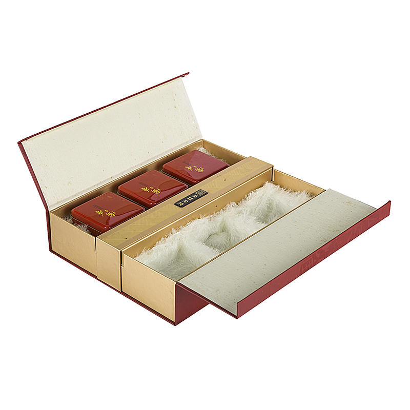 Hot Luxury Cardboard Paper Packaging Flip Tea Gift Box
