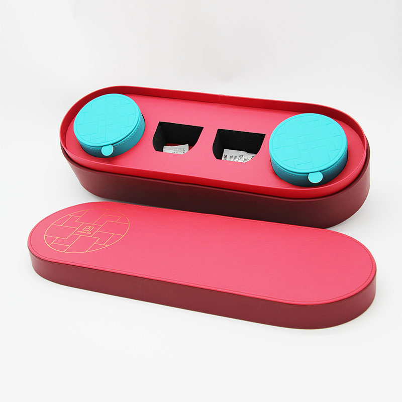 Luxurious Red PU Leather Tea Gift Box for Dads