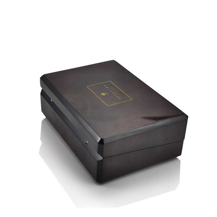 Luxury Customized Wooden Container Black Piano Paint Cosmetics Perfume Wooden Box