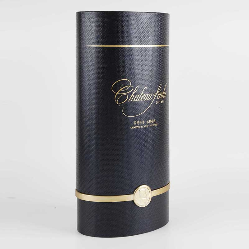 Luxury Paper Cardboard Wine Glass Cylindrical Shape Gift Packaging Box