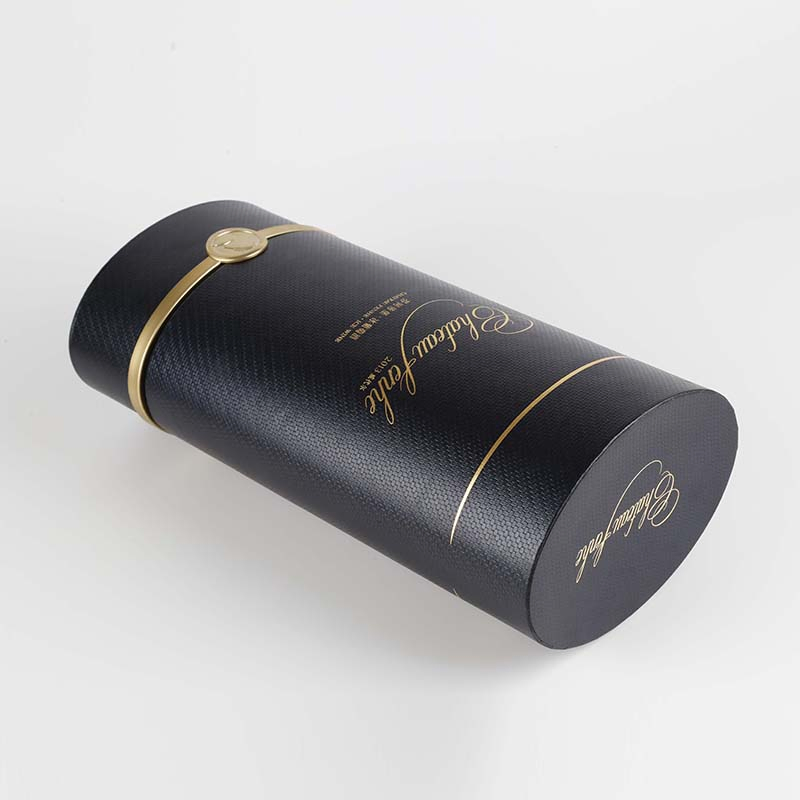 Luxury Paper Cardboard Wine Glass Cylindrical Shape Gift Packaging Box