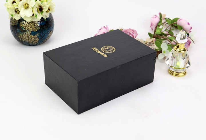Luxury Promotion Wholesale High-Quality Black Velvet Cardboard Perfume Bottle Packaging Box