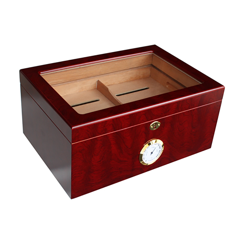 Luxury Wooden Cigar Humidor Storage Box for 100 Cigars