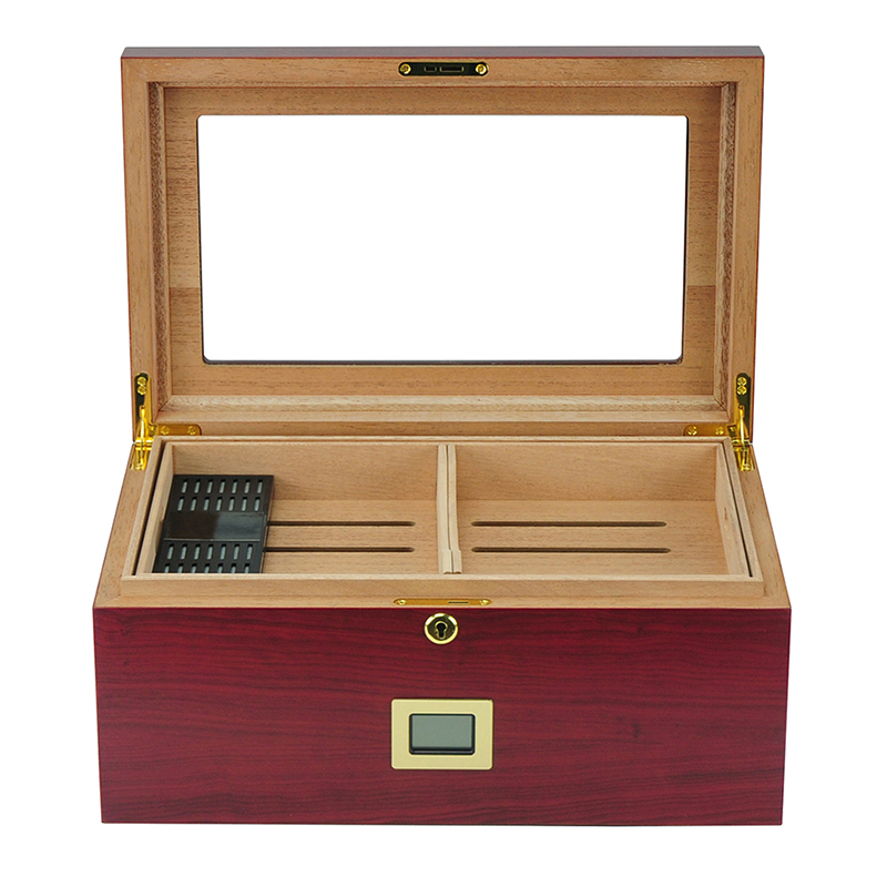 Luxury Wooden Cigar Humidor Storage Box for 100 Cigars