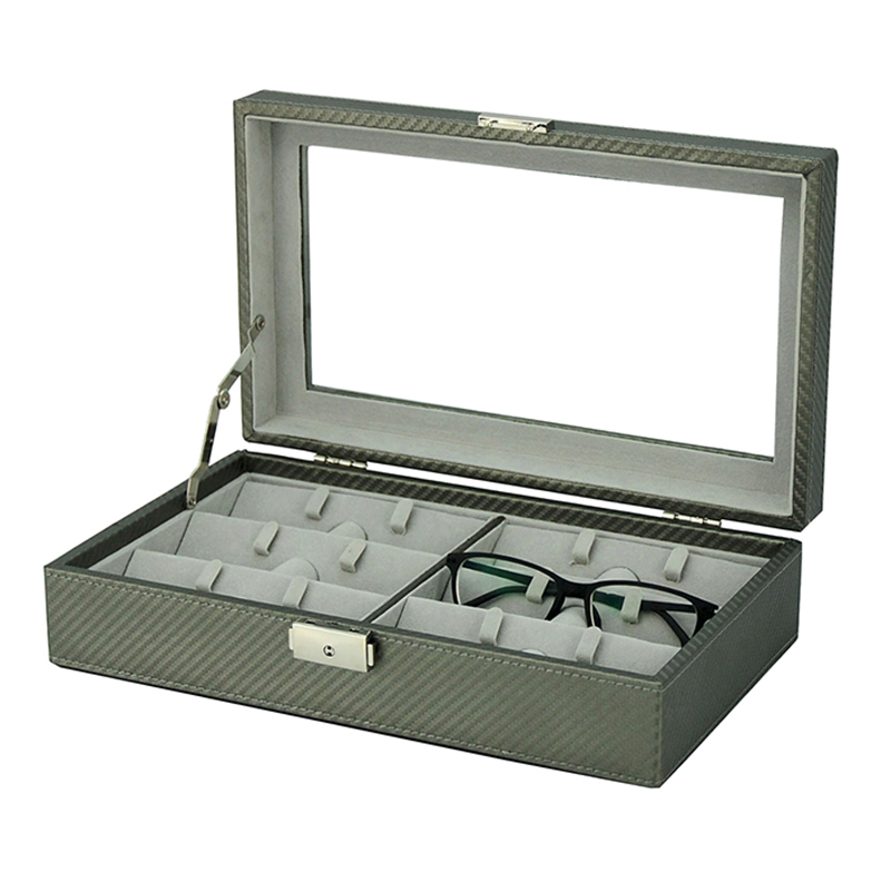 OEM Hand Made Luxury Leather Packaging Sunglasses Gift Box for Glasses Storage