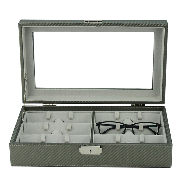 OEM Hand Made Luxury Leather Packaging Sunglasses Gift Box for Glasses Storage