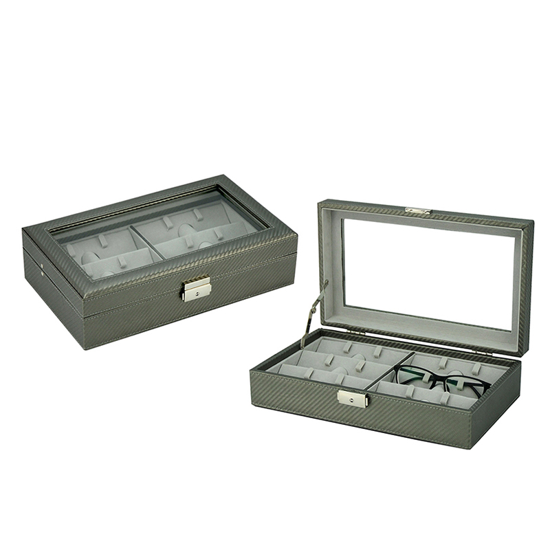 OEM Hand Made Luxury Leather Packaging Sunglasses Gift Box for Glasses Storage