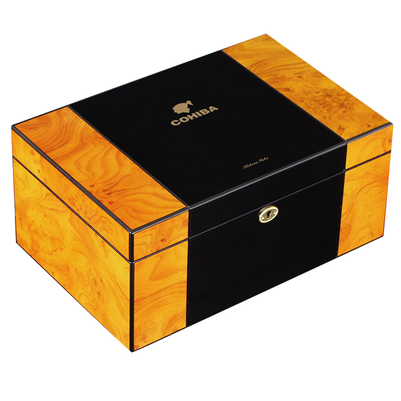 OEM Luxury Spanish Cedar High Gloss Piano Lacquer Cigar Box