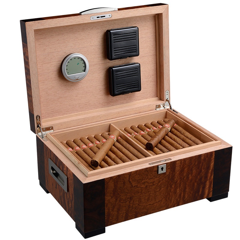Professional Manufacture Spanish Cedar Piano Lacquer Wood Cigar Humidor