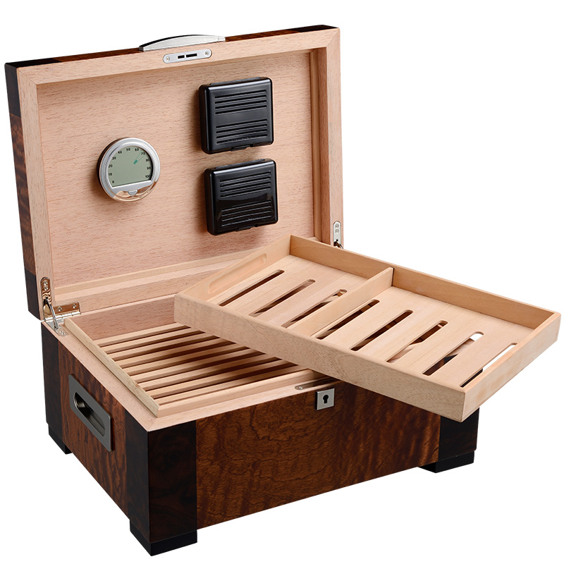 Professional Manufacture Spanish Cedar Piano Lacquer Wood Cigar Humidor
