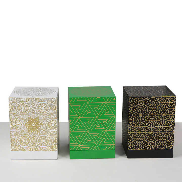 Wholesale Customized Design Creative Luxury MDF Paint Packaging Gift Box Empty Perfume 100ml Bottle Arabian Wood Perfume Box