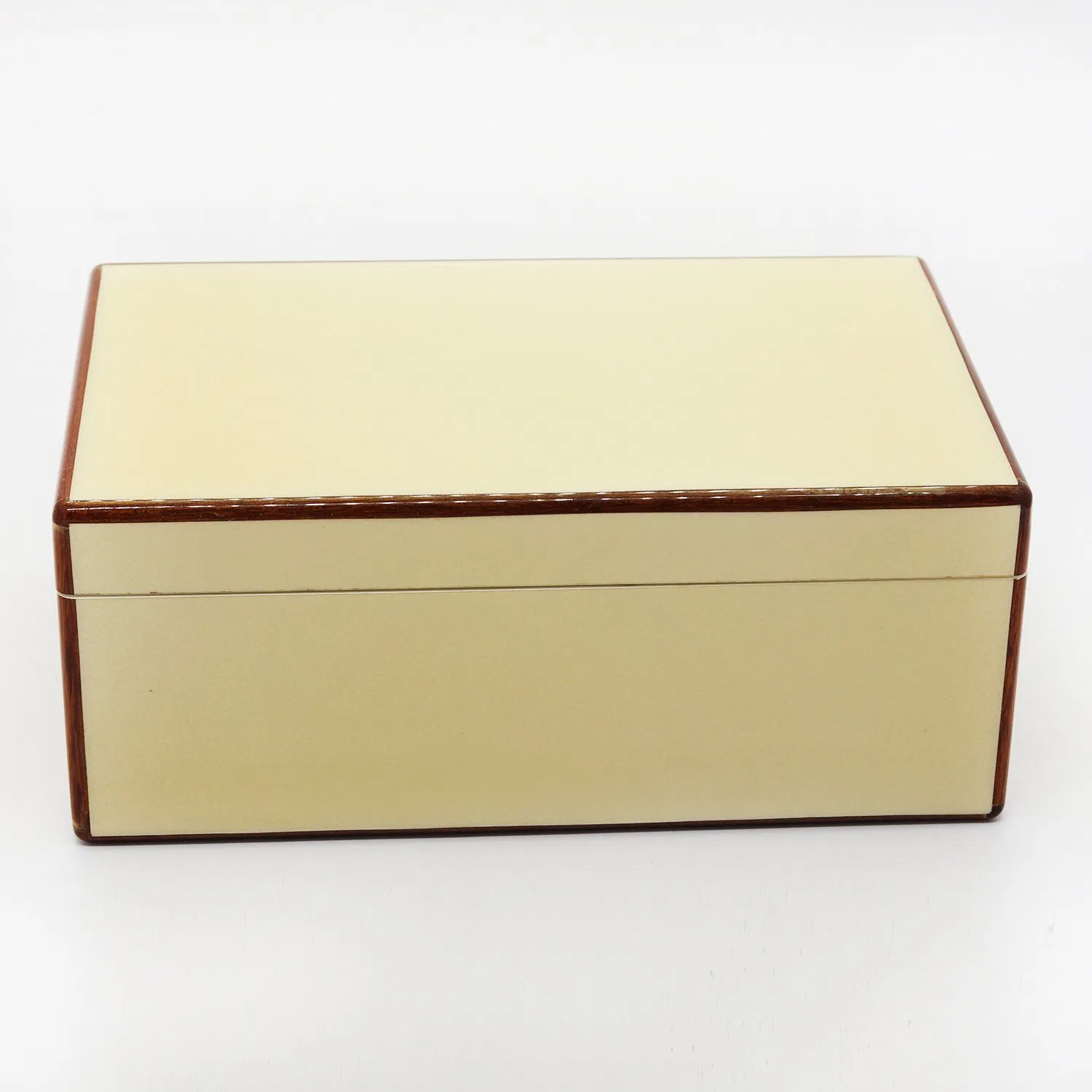 Wooden Jewelry Gift Box with MDF / Shine Oil / Paint Corner Corner Solid Wood Strip / Mirror / Tray / Apricot Flannel