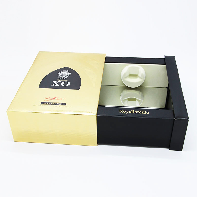Customized High End Luxury Black PU Leather Wine Box