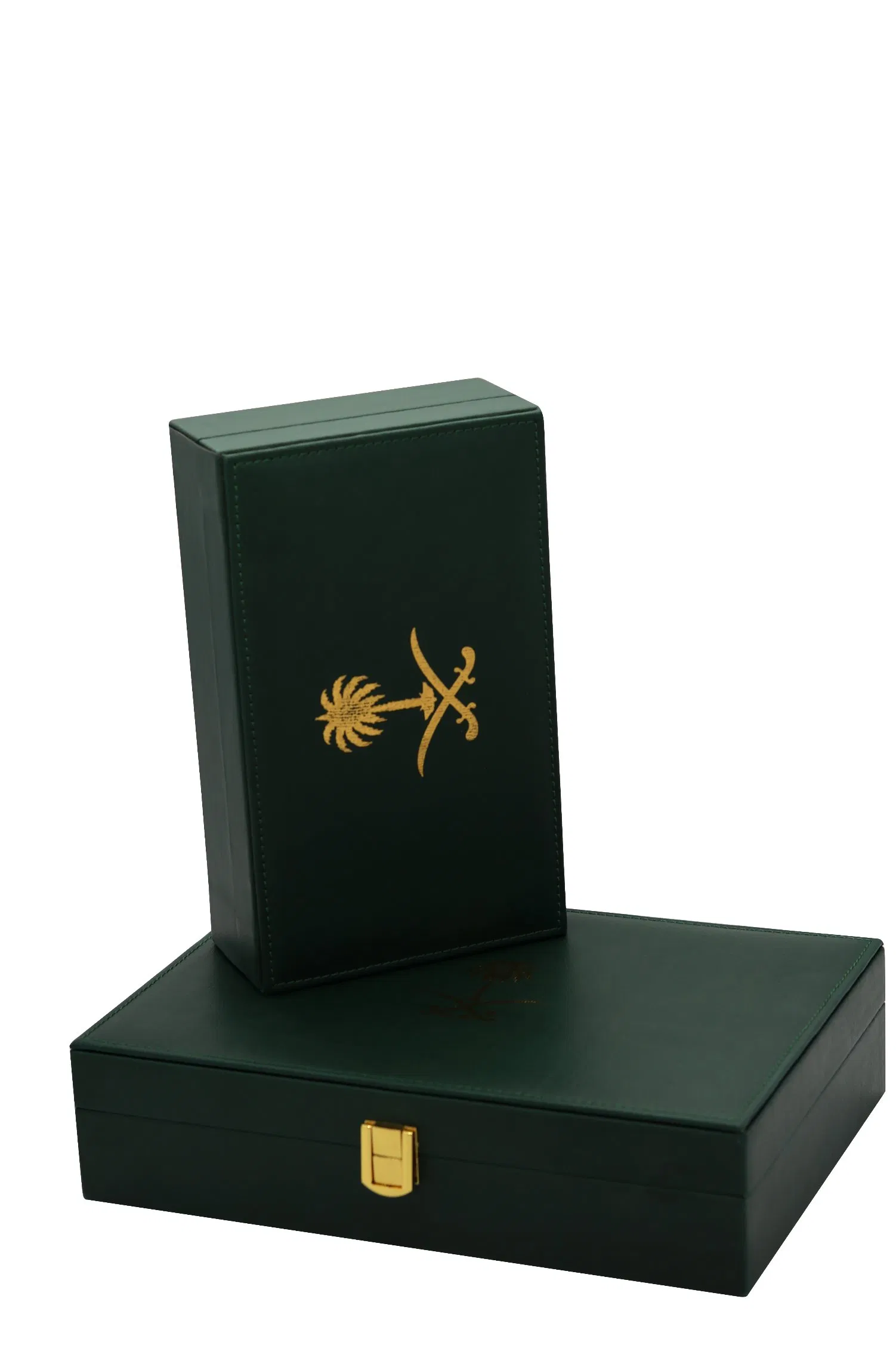 Customized Simple PU Leather Wrapped Gift Set Perfume Box